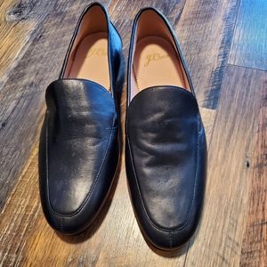 J. Crew womens size 7 black leather loafer